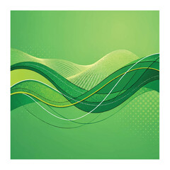 Modern green banner background. Graphic design banner pattern background template with dynamic wave shapes.