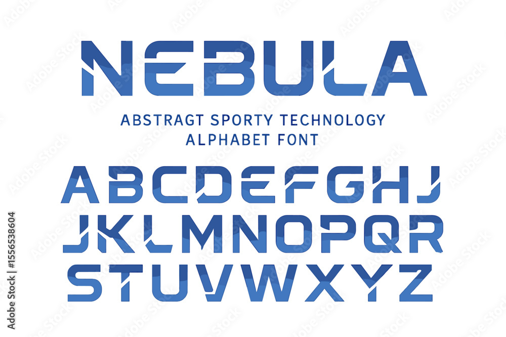 Poster nebula is a font that combines abstract and sporty elements with technology, represented through dig