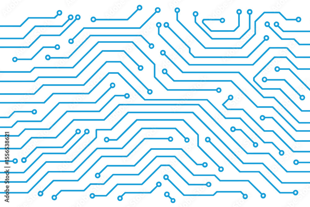 Poster the background design features a technology circuit board texture, incorporating concepts of quantum