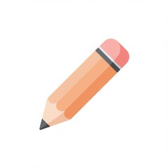 A stub pencil with a rounded eraser stands out against a white background, highlighting minimalist design