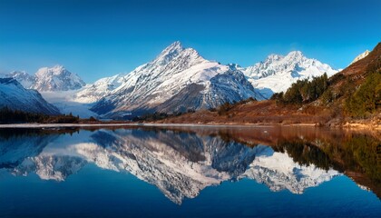 Obraz premium reflections of snow capped majesty