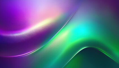 glowing background of violet green holographic gradient matte colored glass abstract blur texture