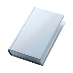 Blank white hardcover book isolated on transparent background