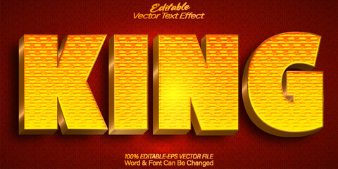 King Vector Text Effect Editable Alphabet Royal Legend Kingdom War Queen