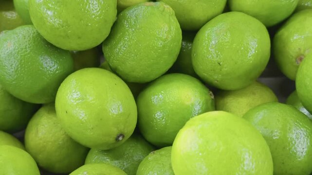 Lime fruits, radiating brightness and the freshness of a tropical fruit