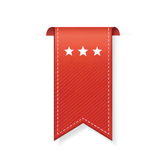 Set of red banner ribbon color. Flat bookmark sale tag website decorative design vector.