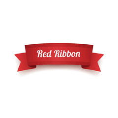 Set of red banner ribbon color. Flat bookmark sale tag website decorative design vector.