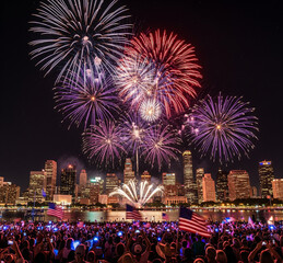 4th of July Fireworks and Fireworks In Rain