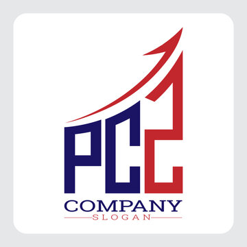 PCZ logo design, PCZ Company Logo Design Growth vector, PCZ Upward Arrow Business Success Logo vector, PCZ Corporate Branding Logo, PCZ simple and modern logo, PCZ business finance logo design, etc.