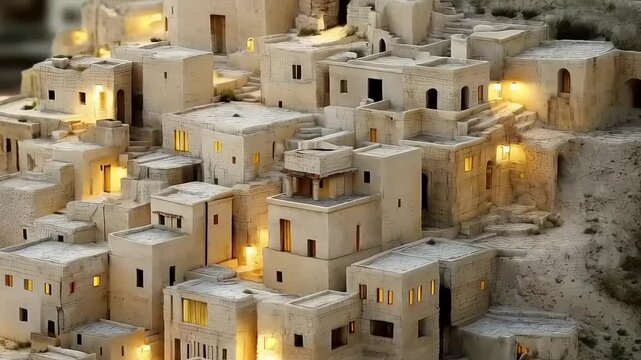 Architectural wonder: Enchanting view of clustered houses in a historic village