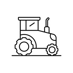 Farm Tractor Vehicle Line Icon