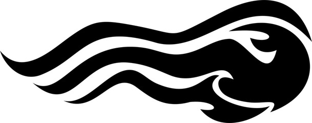 vector abstract tribal with black color isolated on white background