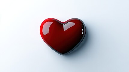 Fototapeta premium Glossy red heart shape