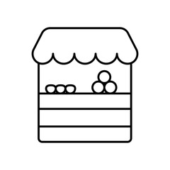 Farmers Market Stall Line Icon