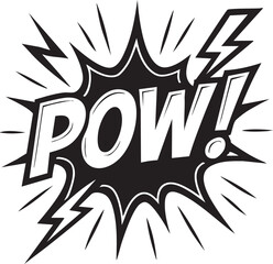 Dynamic Comic Book Pow! Explosion  A Striking Graphic Design Element
