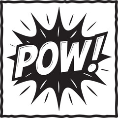 Retro Comic Book POW! Explosion Sound Effect Illustration