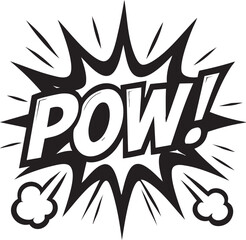 Dynamic POW! Comic Book Explosion Graphic Illustration
