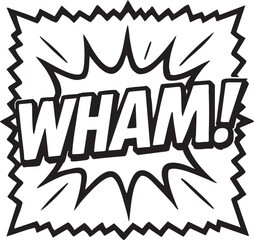 Dynamic Comic Book WHAM! Sound Effect  A Powerful Vector Illustration
