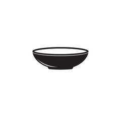 Simple ceramic bowl vector illustration