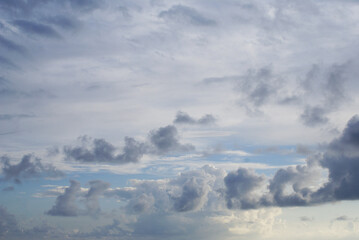 Blue sky with clouds, beautiful background, nature.	
