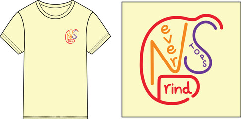grind never stops t-shirt design vector illustration