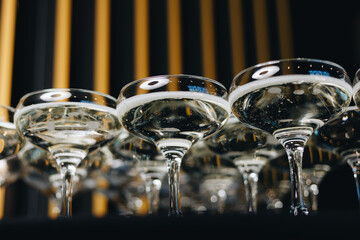 Close-up of Sparkling Wine Glasses