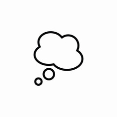 thoughtful mood icon sign vector