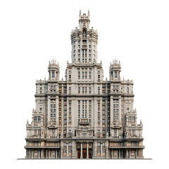 Majestic Spanish Building Architectural Grandeur  Urban Design on transparent Background