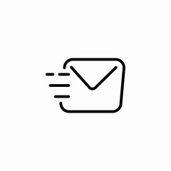 fast message delivery icon sign vector