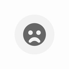 sad person icon sign vector