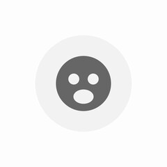 shocked face impession icon sign vector