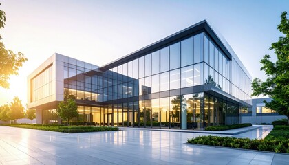 Obraz premium Modern office building at dawn