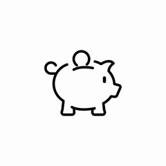 piggy bank savings icon sign vector