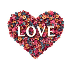 Floral Heart A Stunning Love Declaration on transparent Background