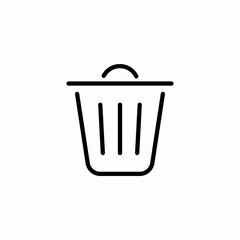 waste can icon sign vector