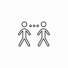 eye contact icon sign vector