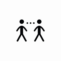 eye contact communication icon sign vector