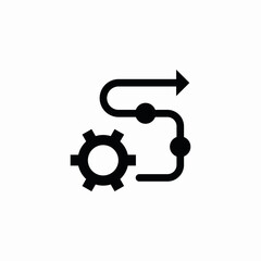 engineering route icon sign vector