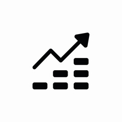 investments rise icon sign vector
