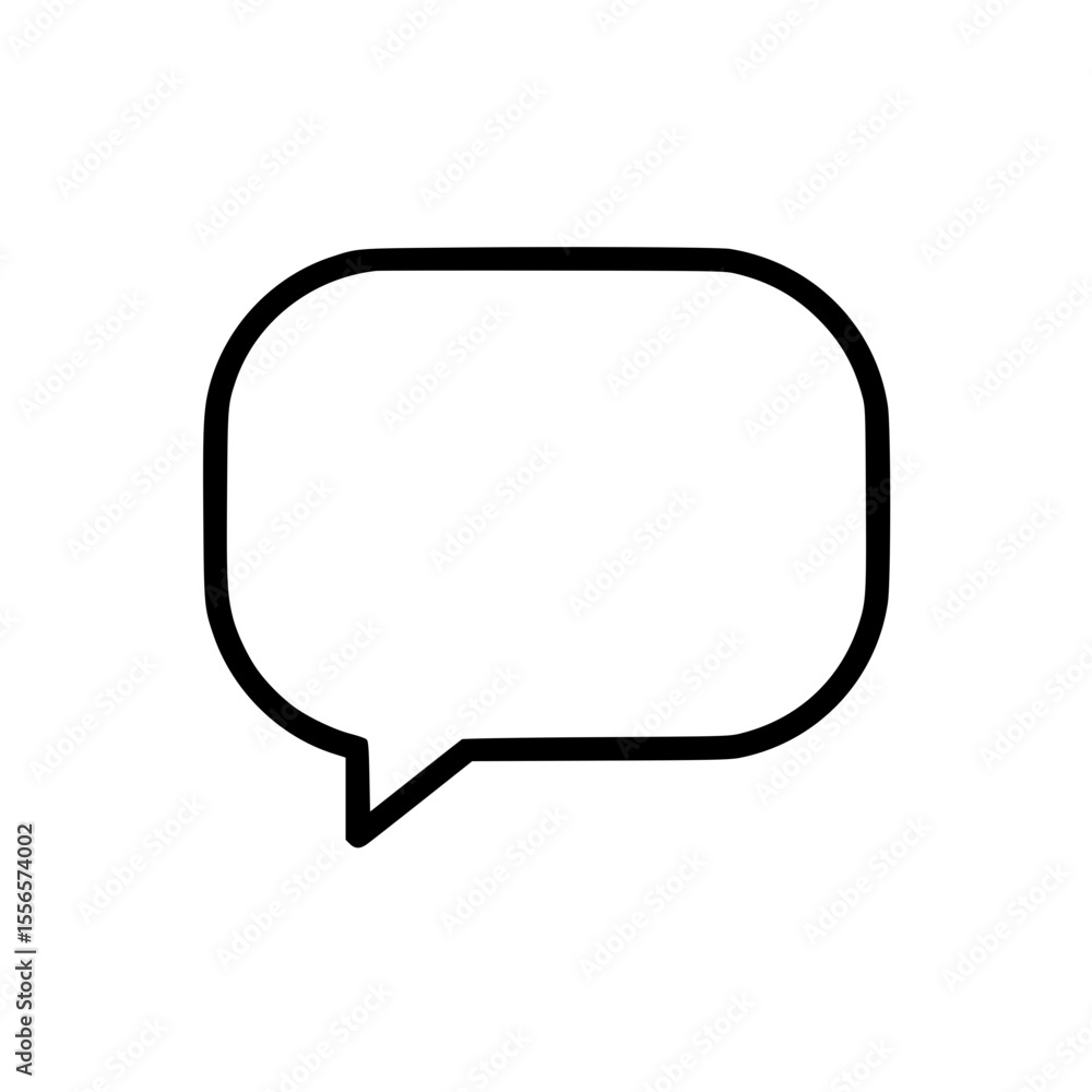 Poster outline speech bubble icon representing communication concept