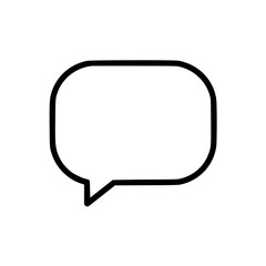 Naklejka premium Outline speech bubble icon representing communication concept 