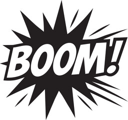 Retro Comic Book Boom Explosion Graphic