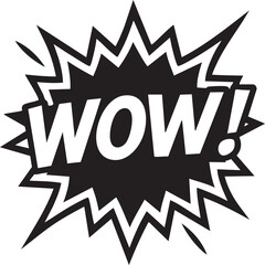 Astonishing WOW! Comic Book Speech Bubble Graphic