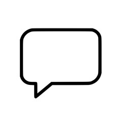 Outline icon of a speech bubble for communication concept  