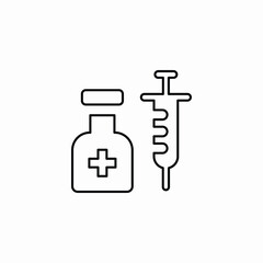 medicine injection icon sign vector