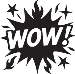 Amazing Wow Comic Book Speech Bubble Graphic