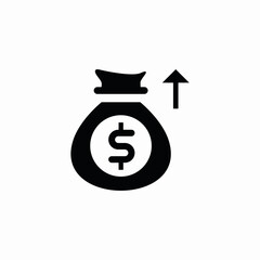 savings rise icon sign vector