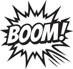Comic Book Boom Explosion Sound Effect Graphic