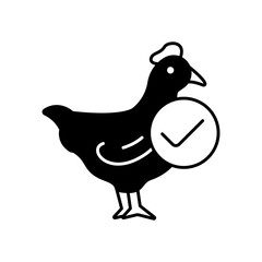 Safe Chicken Farm Animal Fill Icon