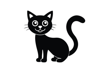Fototapeta premium funny cat vector icon